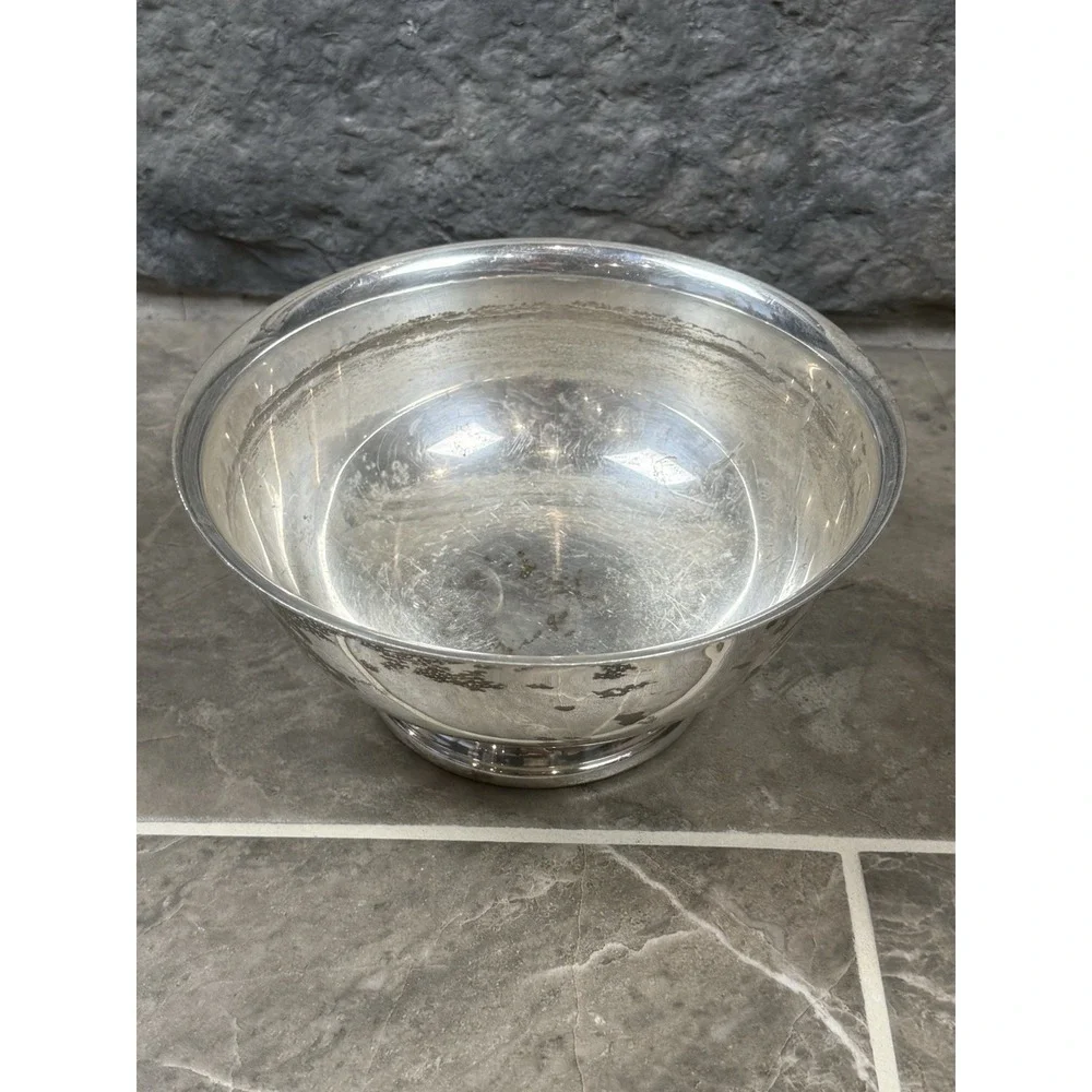 VTG Gorham Silver Plate Paul Revere Pedestal Bowl 8